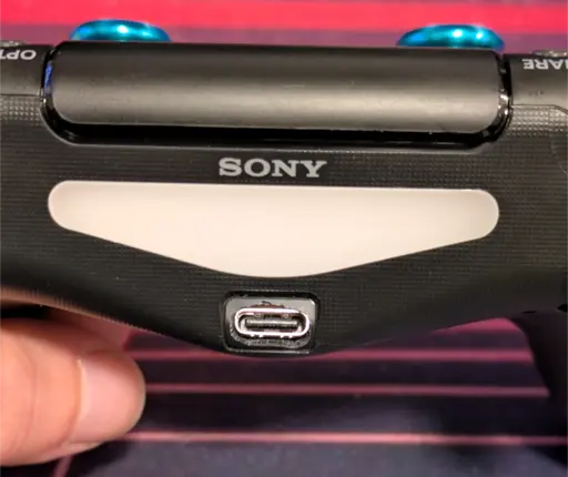 a ps4 controller converted to USB C