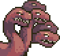 Portrait of a Hydra - A large dragon-like reptillian creature with seven heads (the image only depicts five).