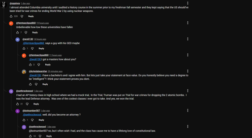 I had an AP history class in high school where we had a mock trial,  In the Trial, Truman was put on Trial for war crimes for dropping the 2 atomic bombs.  I was the lead Defense attorney.  Was one of the coolest classes i ever got to take. And yes, we won the trial.