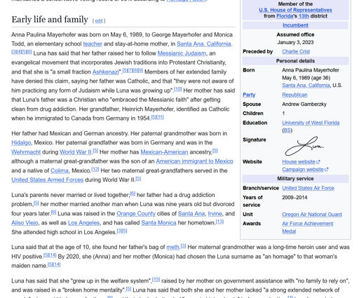 Anna Paulina Luna's wiki page